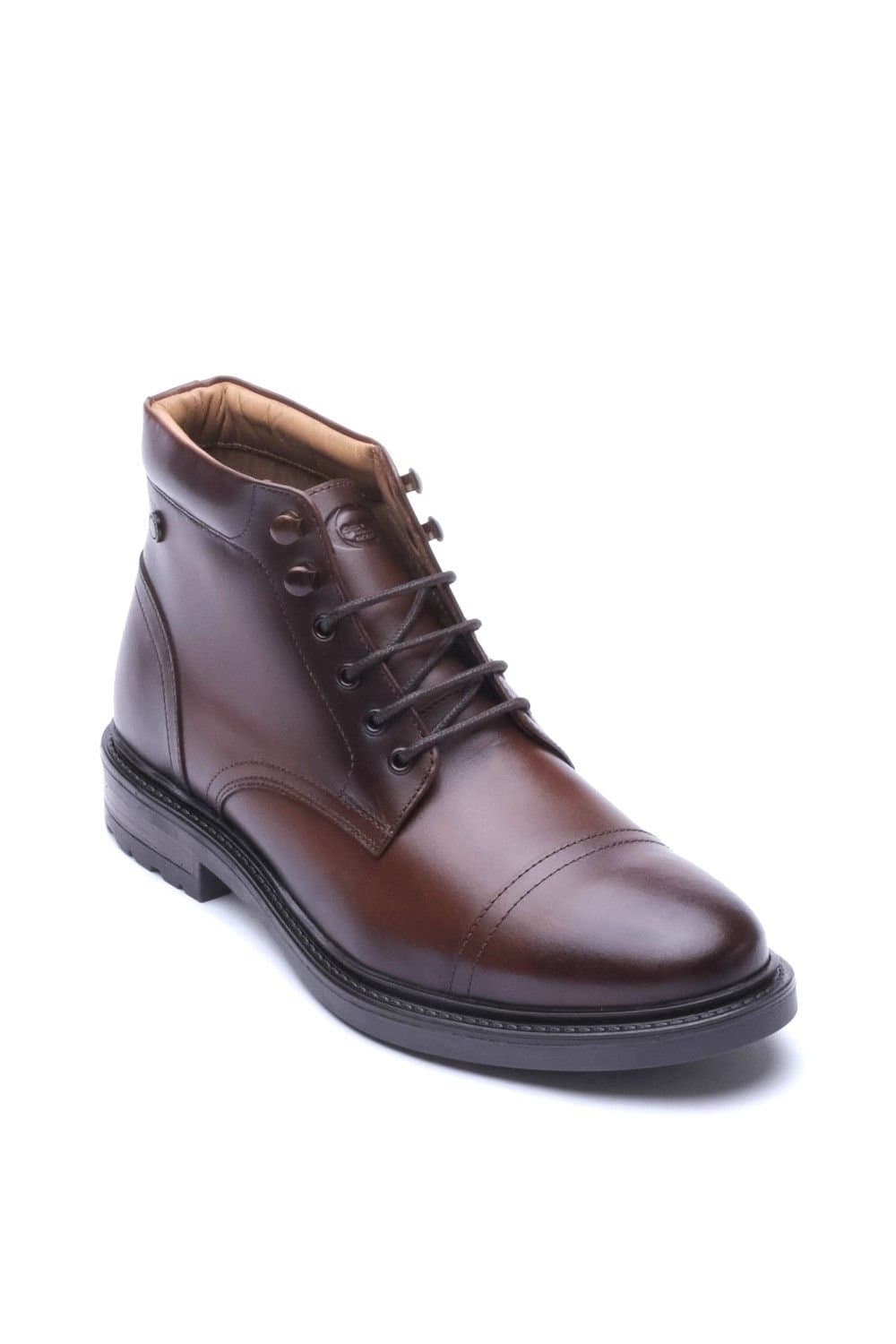 Base London Base London Men's Porter Toe Cap Boot in Brown