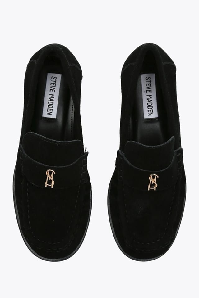 Steve Madden STEVE MADDEN Women's 'Morgen Black Suede' Suede Flats - 2