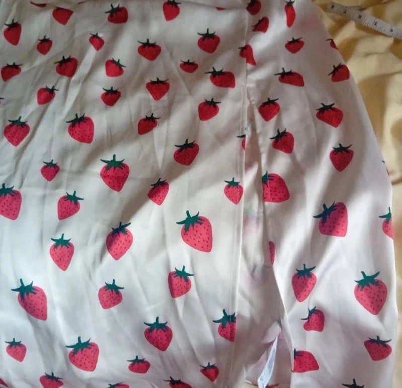 Never Fully Dressed NFD polka dot and strawberry halter neck dress