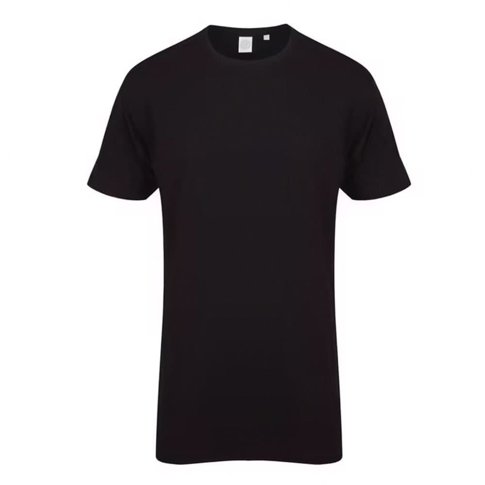 SF Men SF Men Men's Dipped Hem Longline T-Shirt in Black