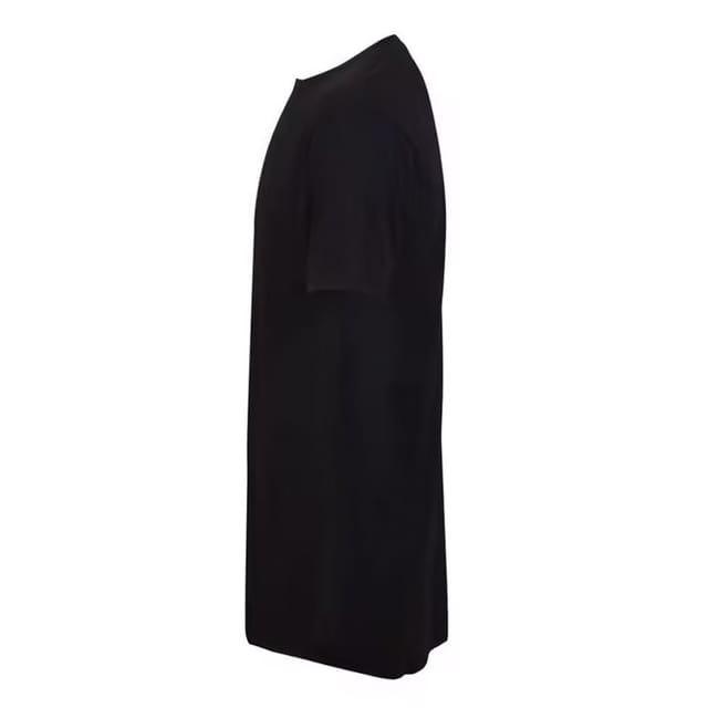 SF Men SF Men Men's Dipped Hem Longline T-Shirt in Black - 3