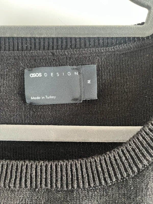 ASOS Black ASOS Asymmetric Knitted Waistcoat