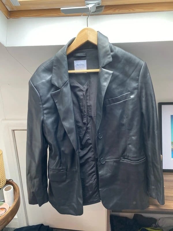 Bershka Black Bershka leather jacket - 1