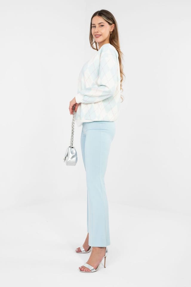 Love Lace Love Lace Women's Buttery Soft High Waist Flared Tracksuit Trousers in Blue - 2