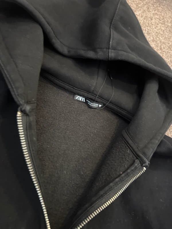 Zara Zara Zip Up Hoodie - Black - S