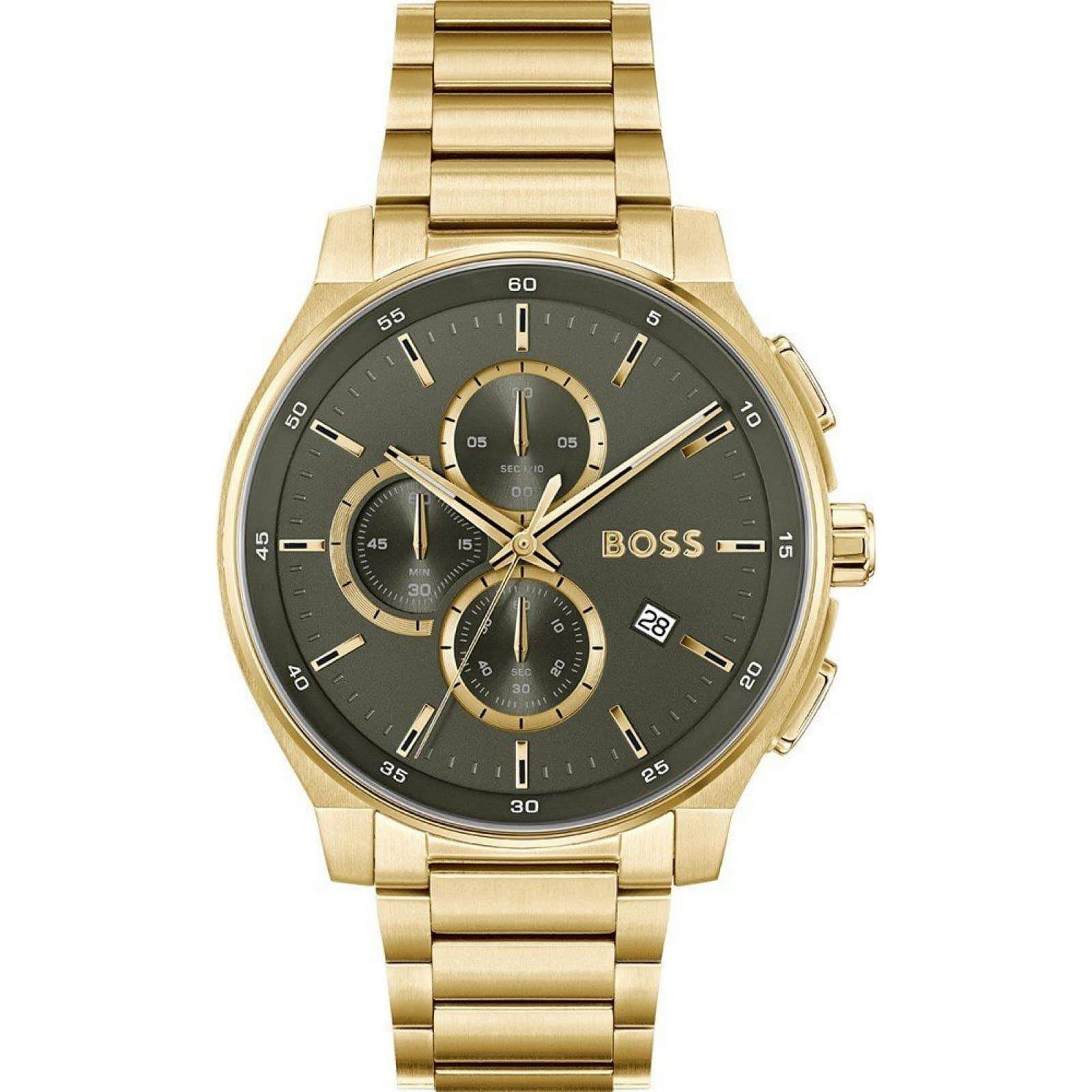 Boss BOSS Men's 1514190 44mm Quartz Watch in Gold