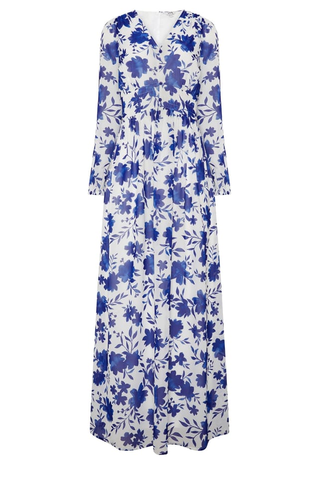 Long Tall Sally Long Tall Sally Women's Tall Floral Maxi Dress in White - 2
