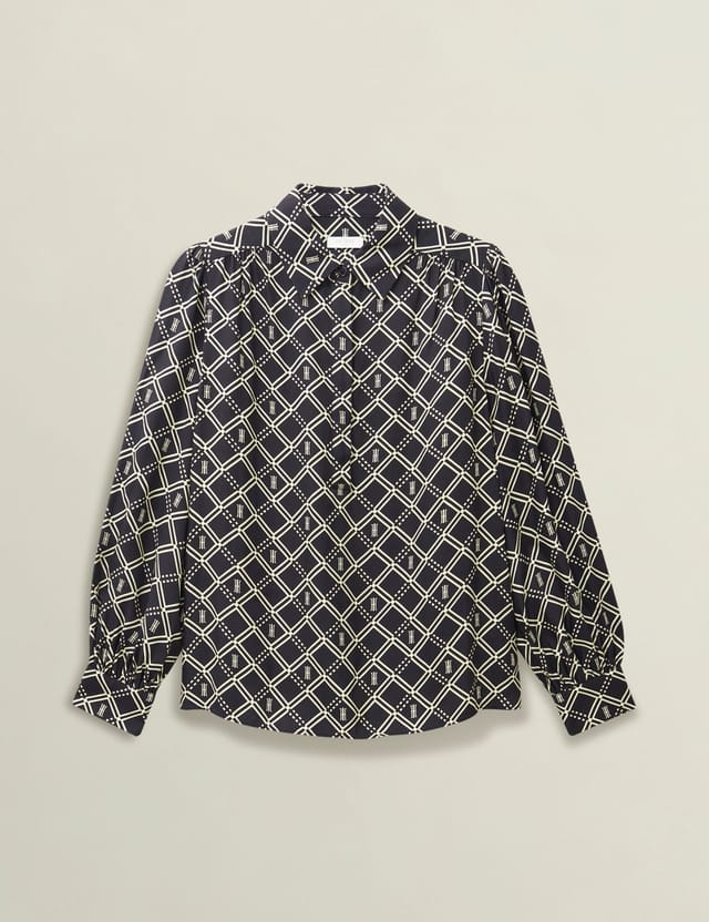 Hobbs London Hobbs London Women's Paulina Blouse in Dark Navy - 2