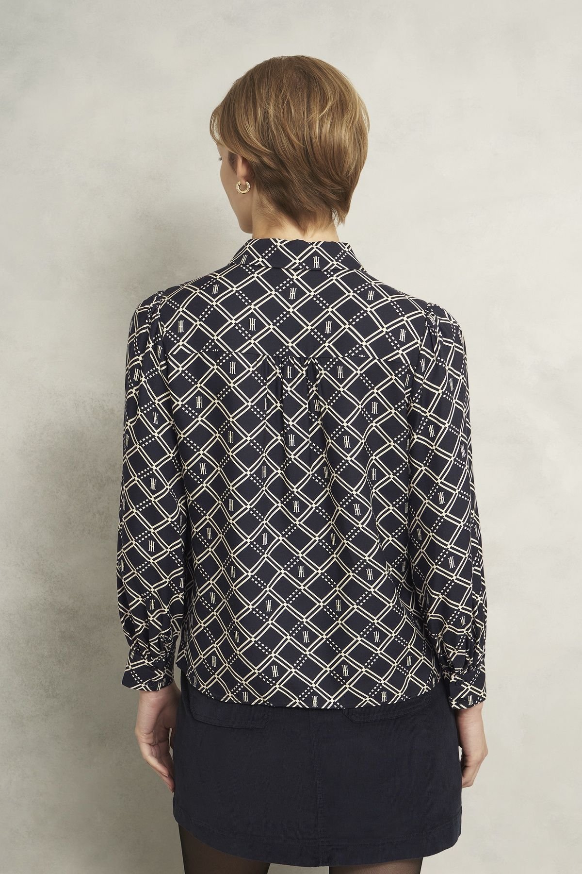 Hobbs London Hobbs London Women's Paulina Blouse in Dark Navy - 4