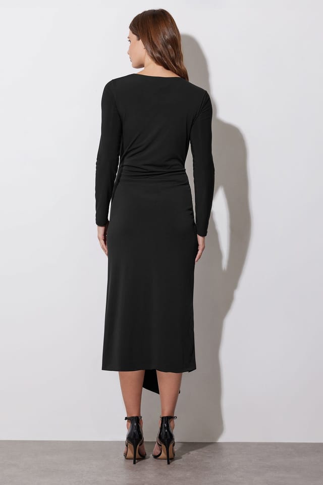 Star By Julien Macdonald Star by Julien Macdonald Women's Asymmetric Ruched Dress in Black - 3
