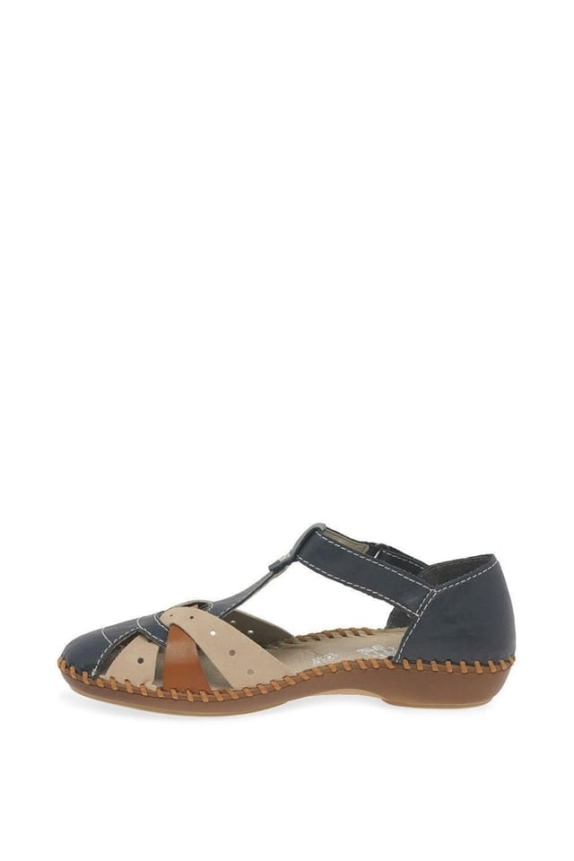 Rieker Rieker Women's 'Maria' T-Bar Sandals in Navy - 2