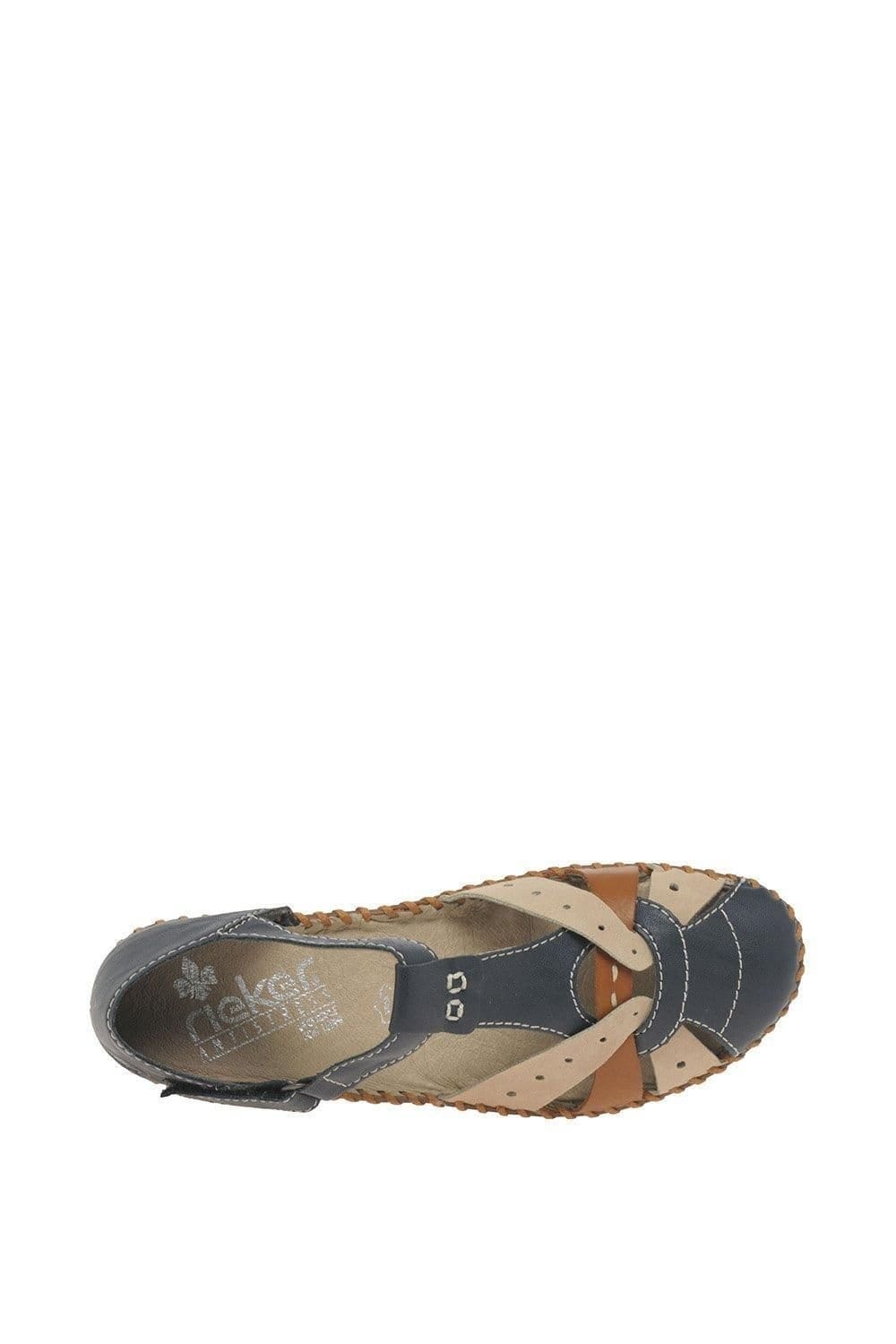 Rieker Rieker Women's 'Maria' T-Bar Sandals in Navy - 4