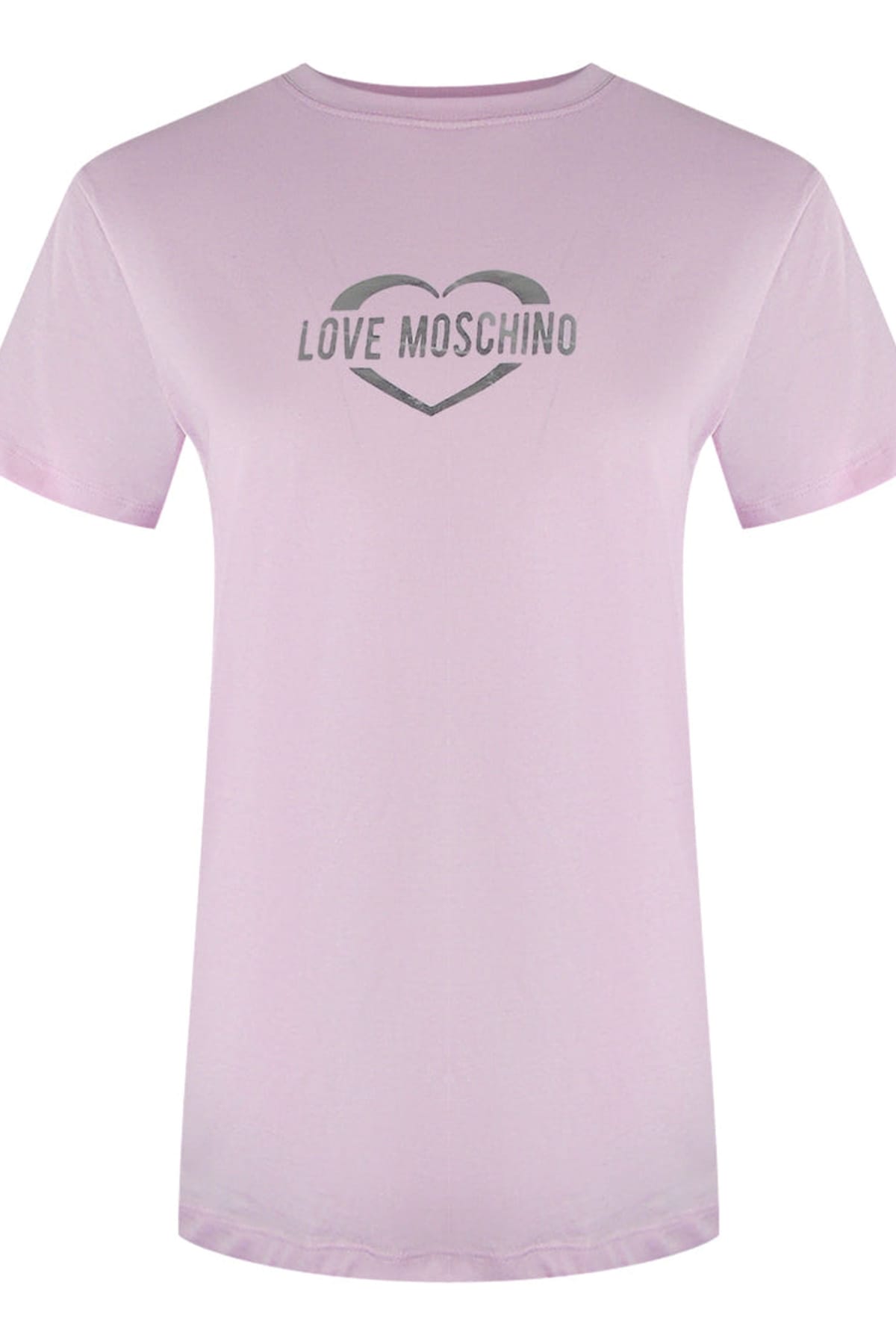 Love Moschino Love Moschino Women's Short Sleeve Round Slim Fit T-shirt in Lilac - 1