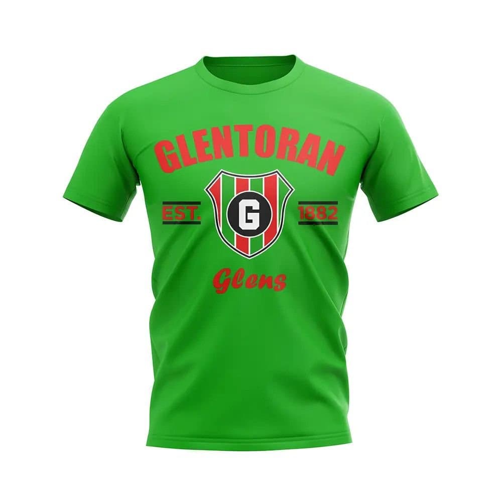 Glentoran Glentoran Men's Personalised Established Football T-Shirt in Green