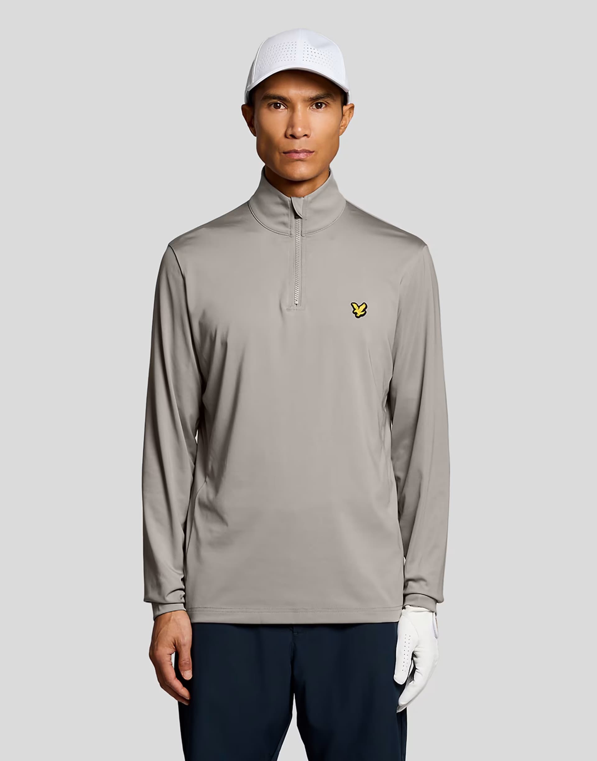 ASOS Lyle & Scott Mid layers golf core quarter zip midlayer in y106 ultimate grey