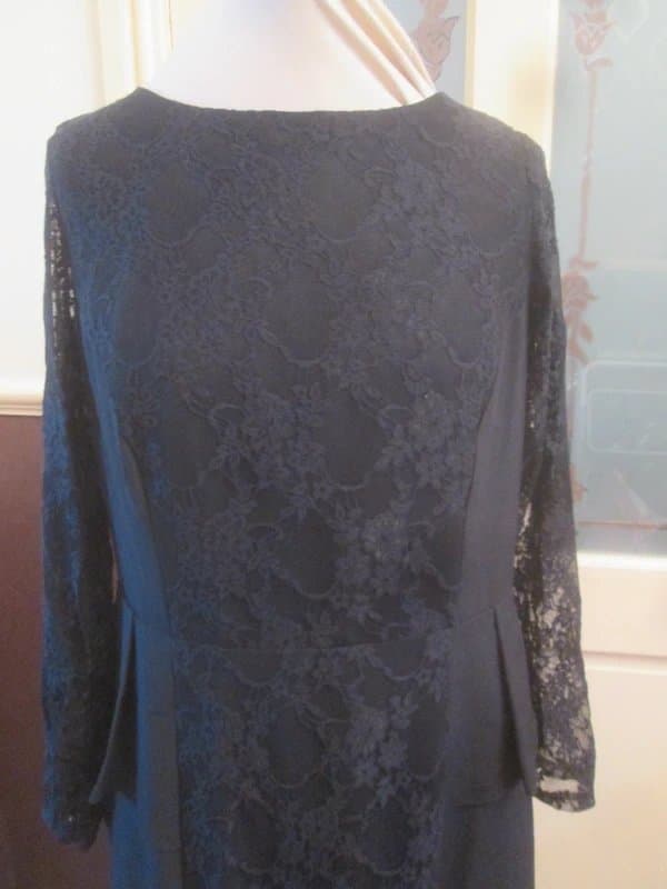 Joanna Hope Joanna Hope size 12 black lace panel & sleeves midi dress brand new with tags