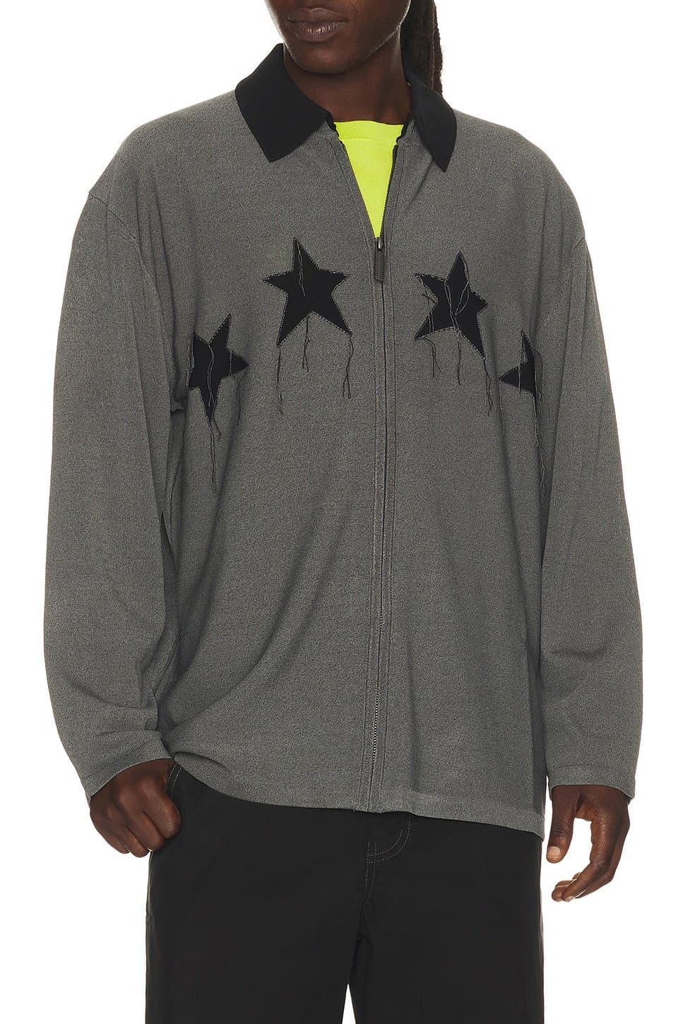 revolve Star Knit Zip Shirt
