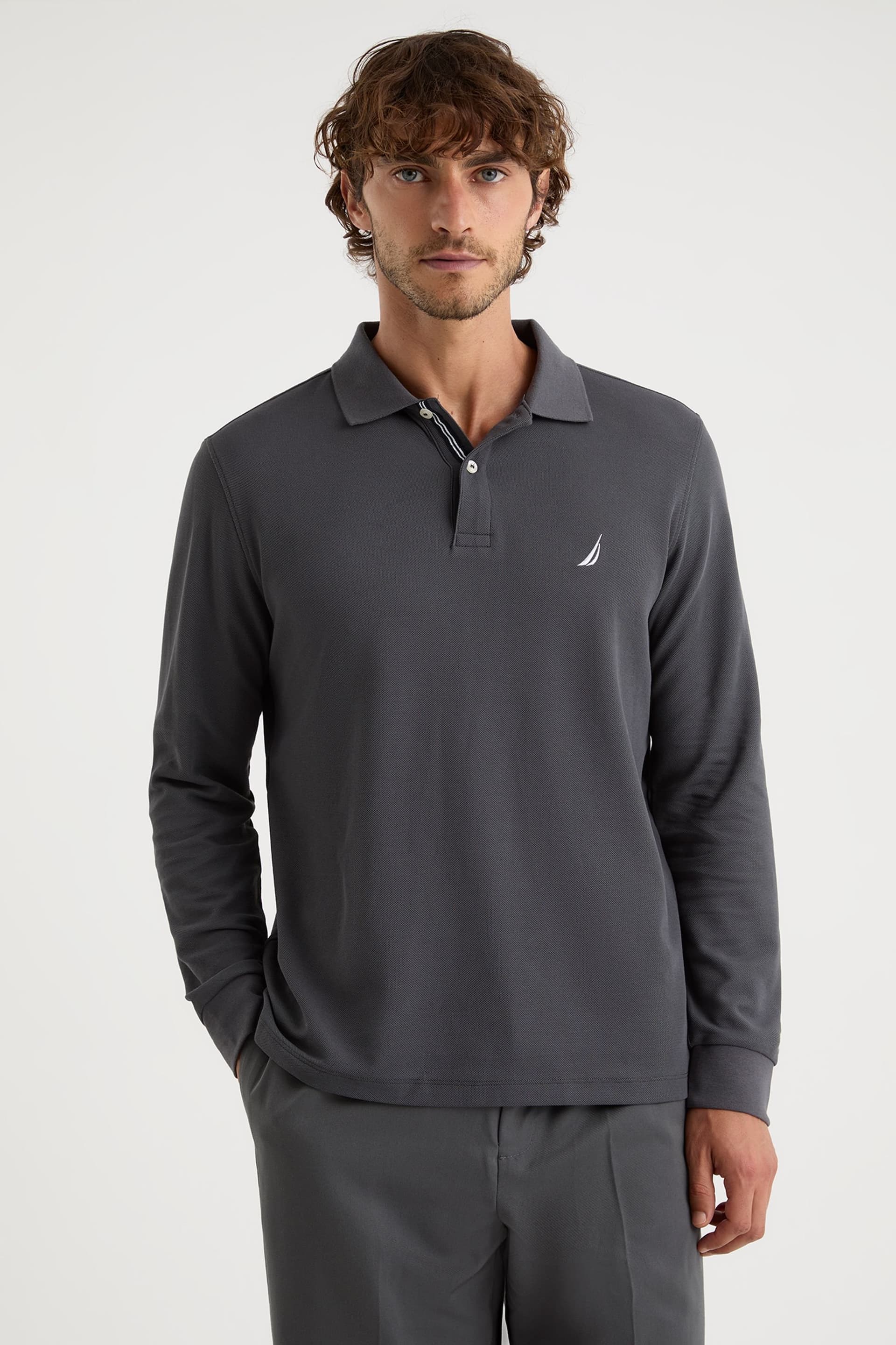 Nautica Nautica Men's Cabin Long Sleeve in Charcoal