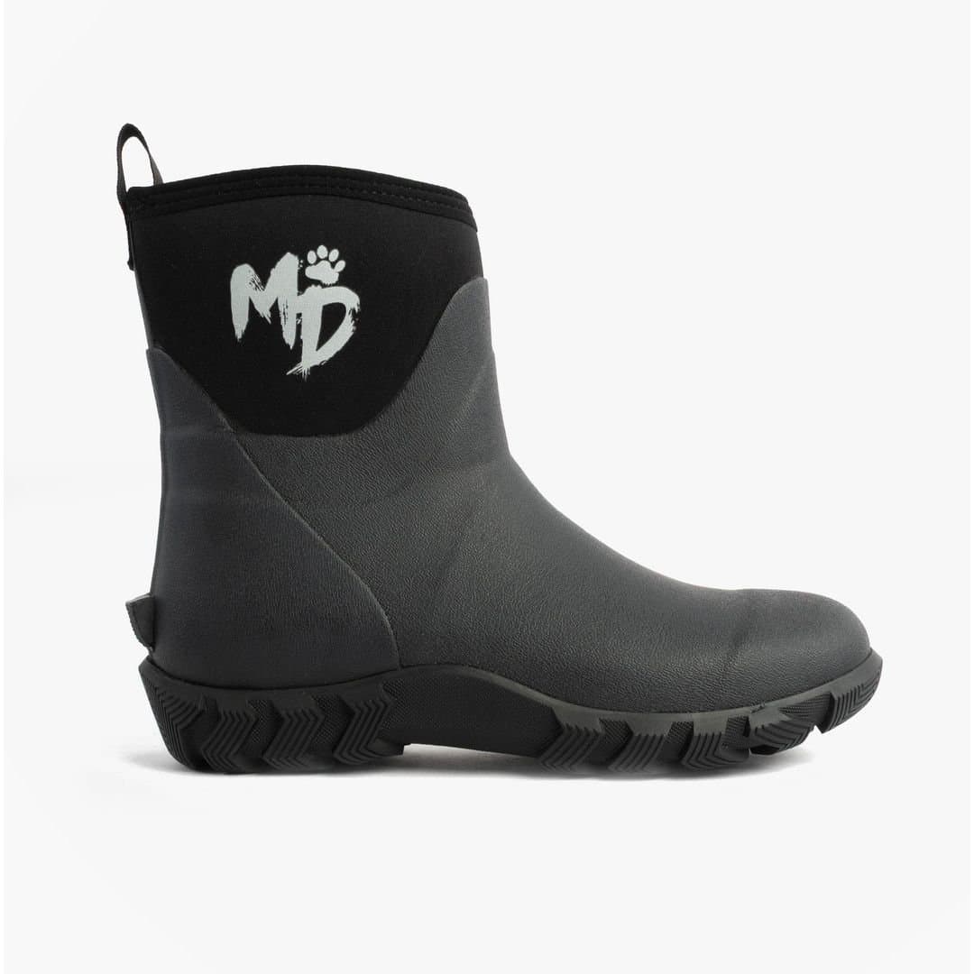 Mud Dogs Mud Dogs Men's Rutland Short Pull On Ankle Wellington Boots in Black