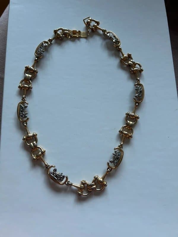 Vintage Vintage Celine-style chain necklace 1980s