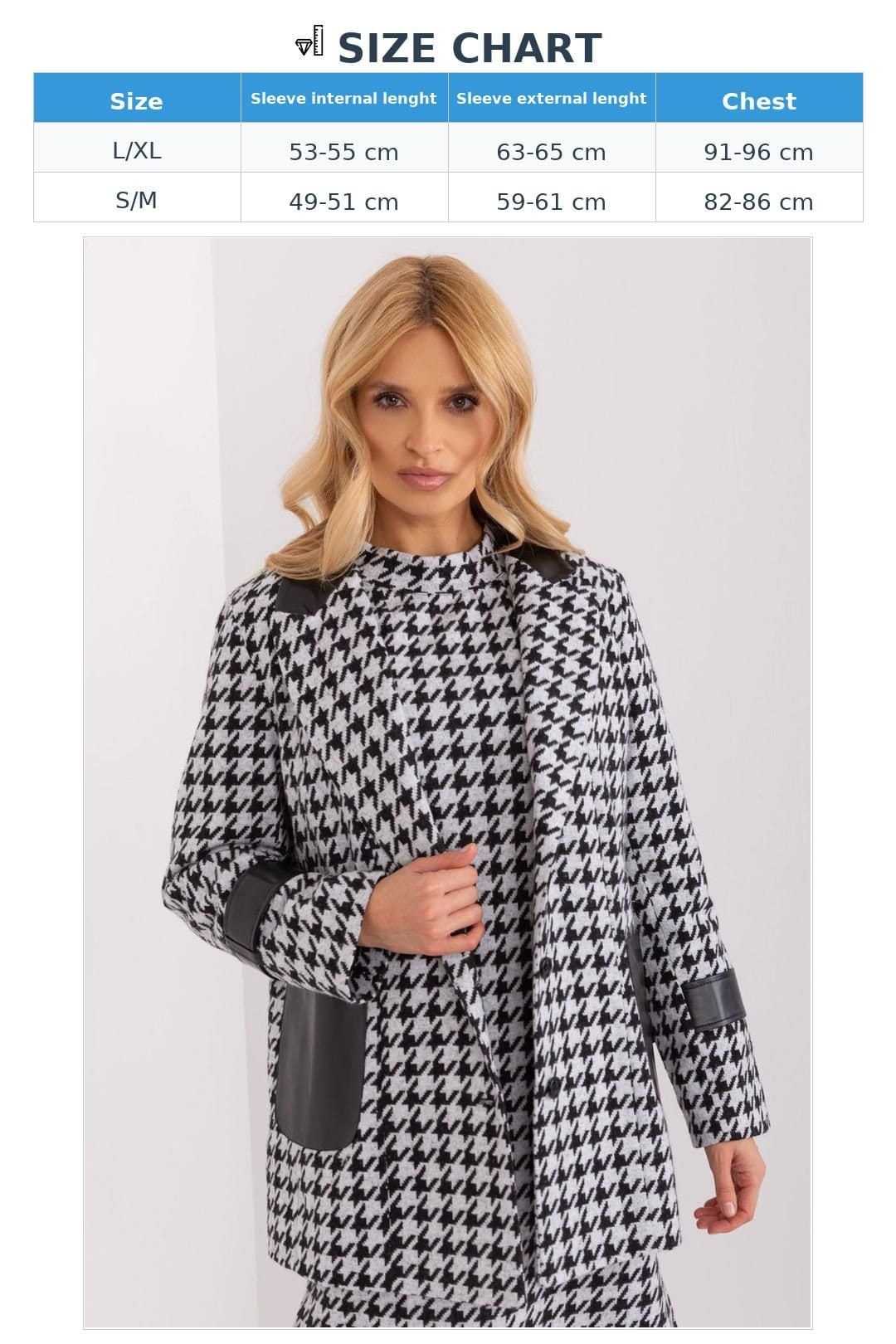 Love Lace Love Lace Women's Peplite Lined Collar Button Jacket with Pockets in Black - 4
