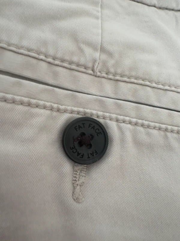FatFace FatFace Women’s Beige Chino Trousers UK 8 Slim Fit Cotton Stretch Smart Casual Cream