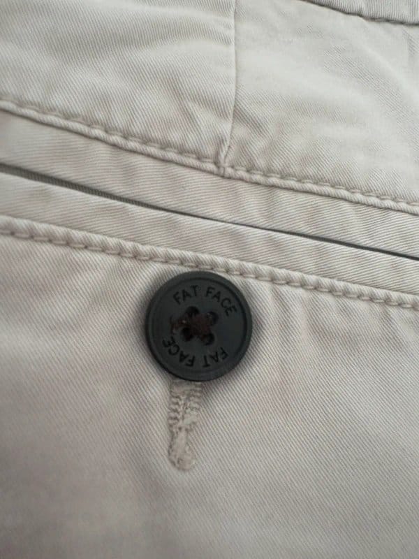 FatFace Women's Beige Chino Trousers UK 8 Slim Fit