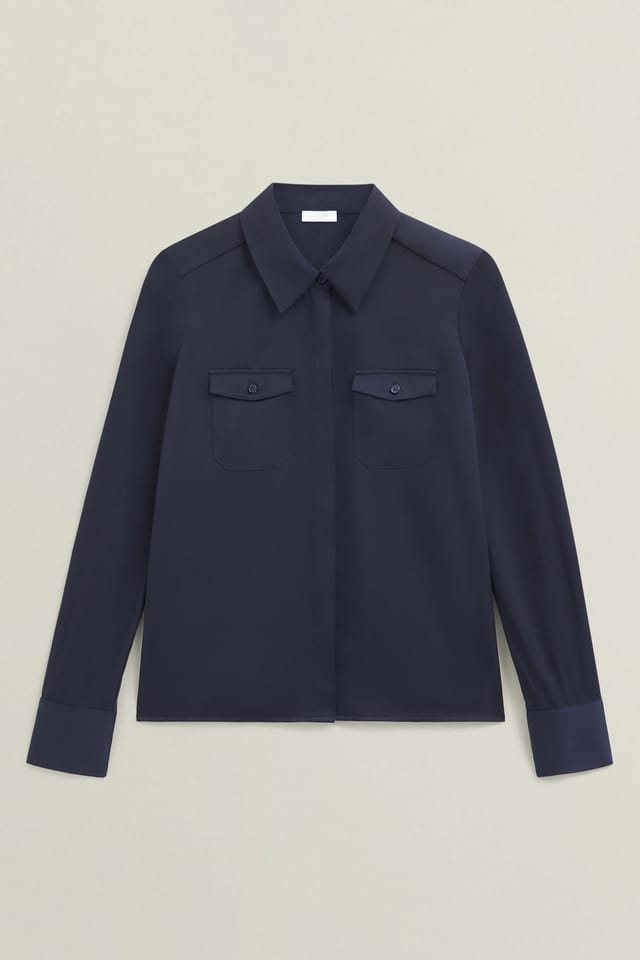 Hobbs London Hobbs London Women's Evianna Shirt in Dark Navy - 2