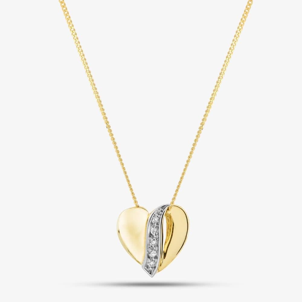 T.H.Baker T.H.Baker Gold Heart Diamond Necklace