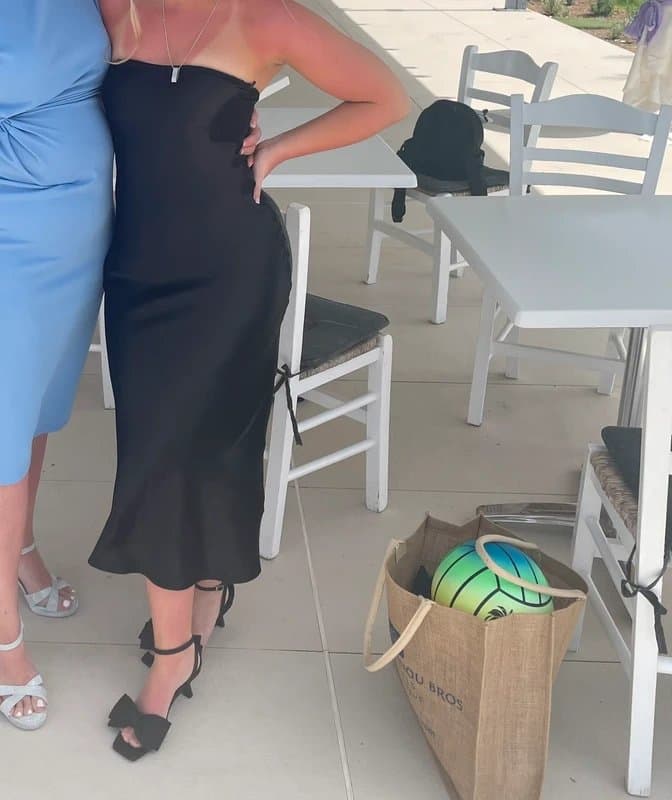 Bershka Satin Midi Dress