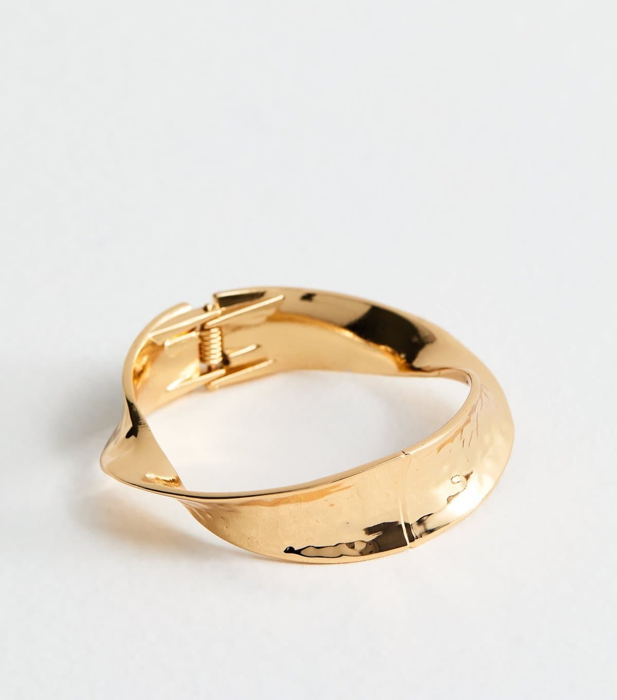 New Look Gold Tone Sleek Twist Hinge Bangle New Look