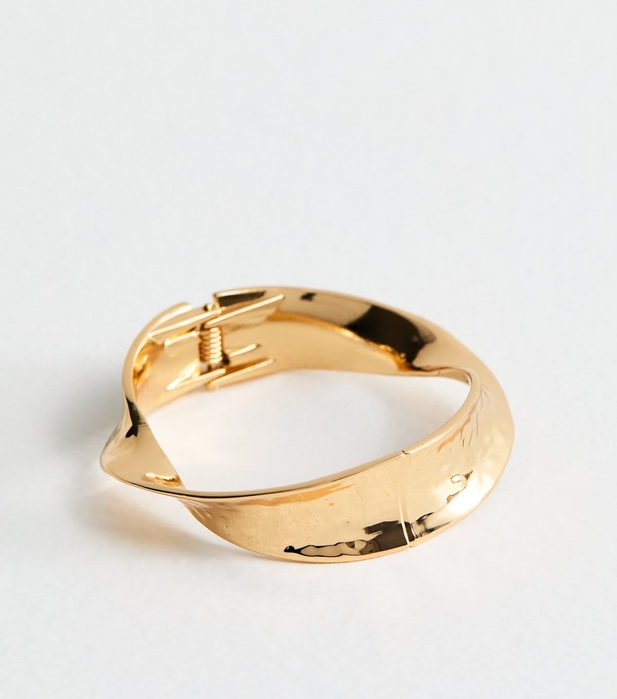 New Look Gold Tone Sleek Twist Hinge Bangle New Look - 1