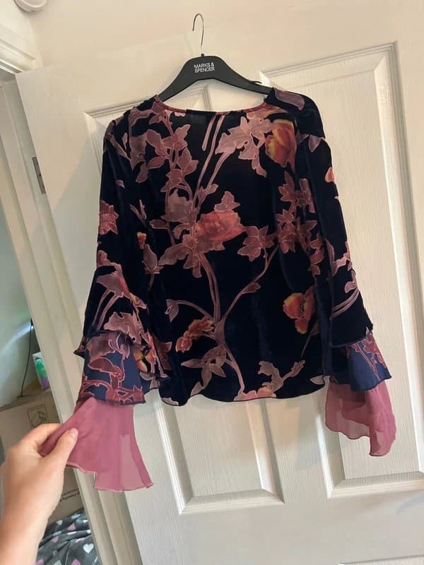 Never Fully Dressed Flutter sleeve front tie top