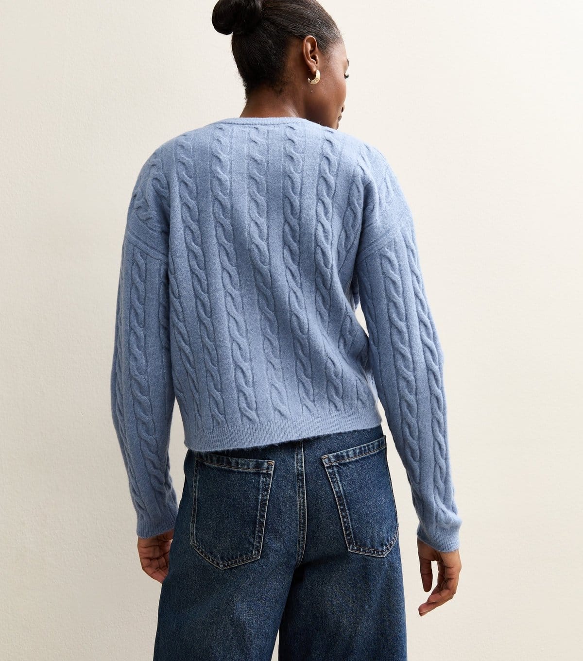 New Look Women's Mid Blue Cable Knit Cardigan New Look - 4