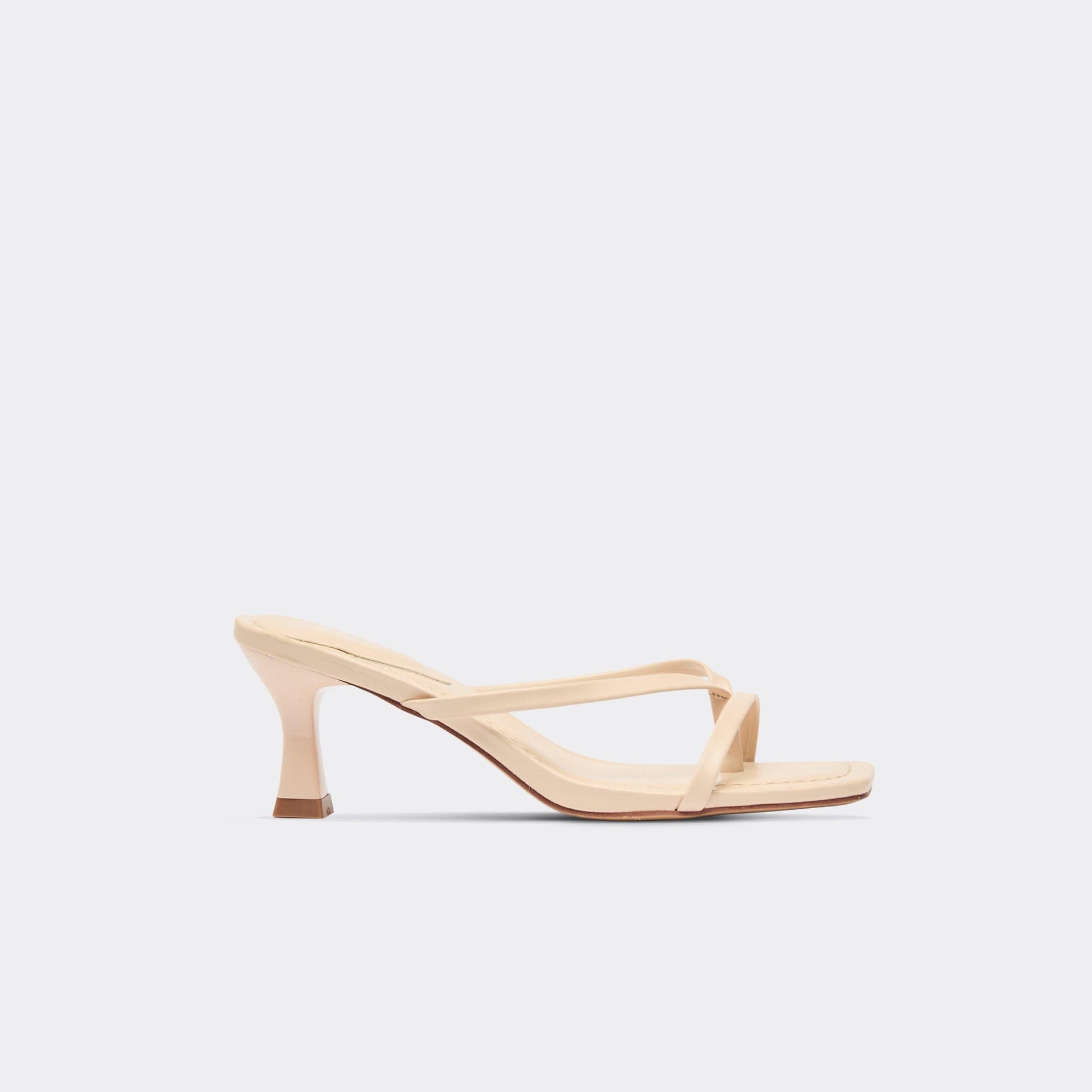 EGO EGO Nude Faux Leather Strappy Low Heeled Mules