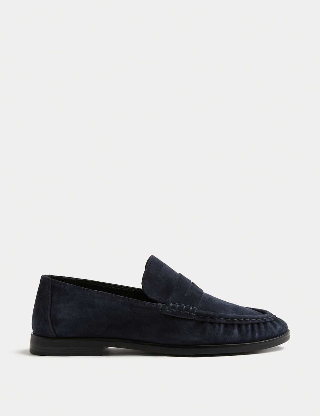 Marks & Spencer M&S Navy Suede Penny Loafers