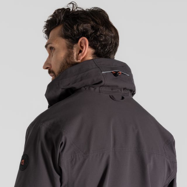 Craghoppers Craghoppers Men's Cawood AquaDry Water-Repellent Shell Waterproof Jacket in Grey - 2