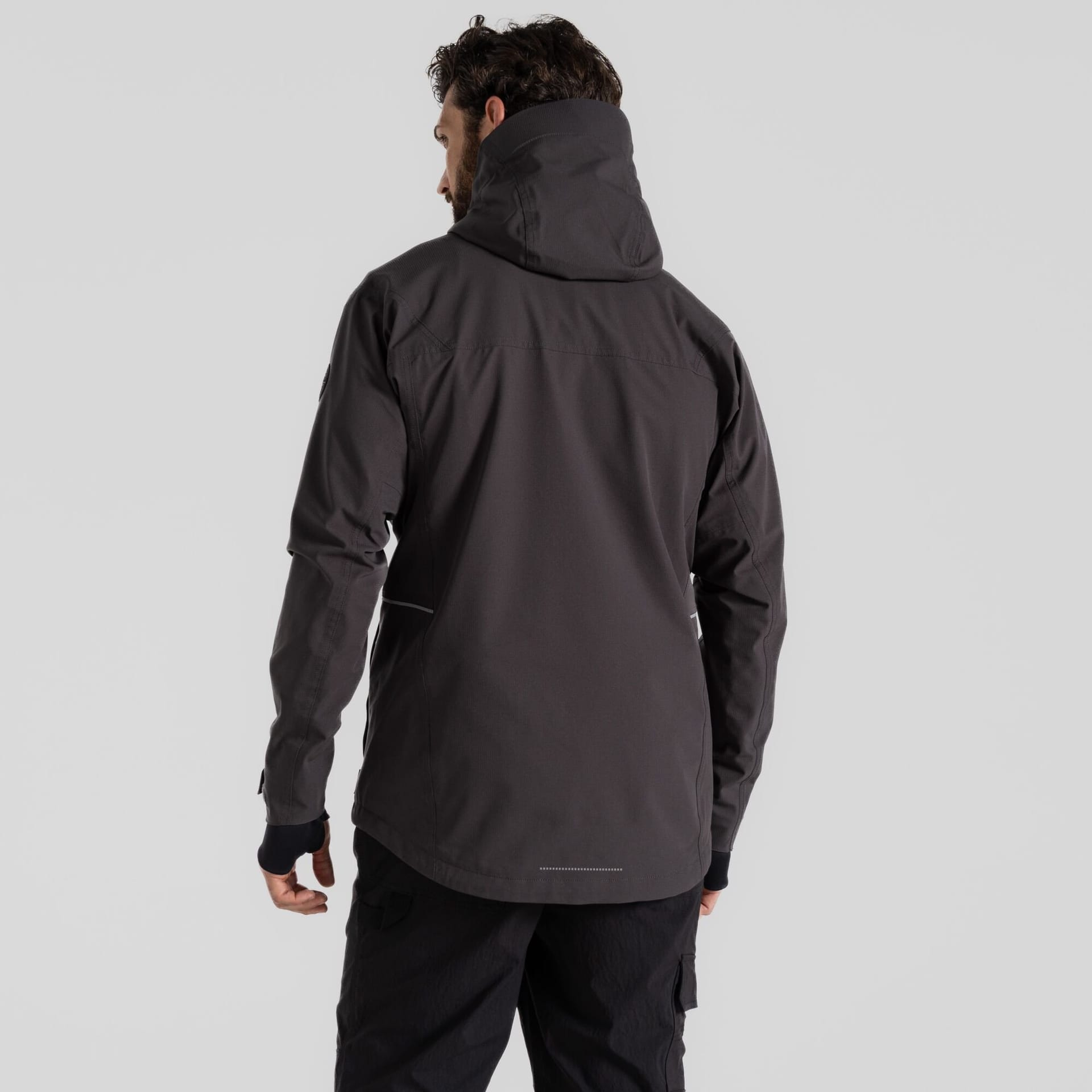 Craghoppers Craghoppers Men's Cawood AquaDry Water-Repellent Shell Waterproof Jacket in Grey - 4
