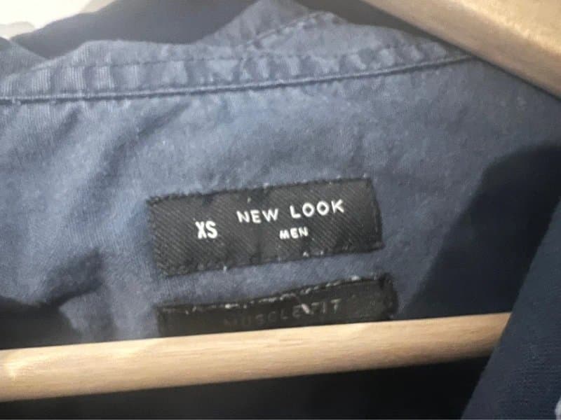 New Look New Look Blue Muscle Fit Shirt