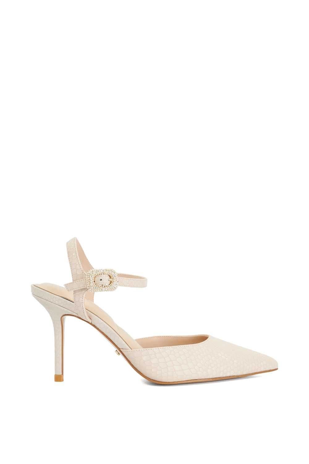 Dune London Dune London Women's 'Channel' Leather Court Shoes in Natural