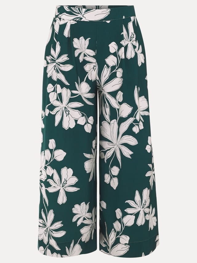 Phase Eight Phase Eight Women's Josie Culotte Crop Trousers in Bottle Green - 2