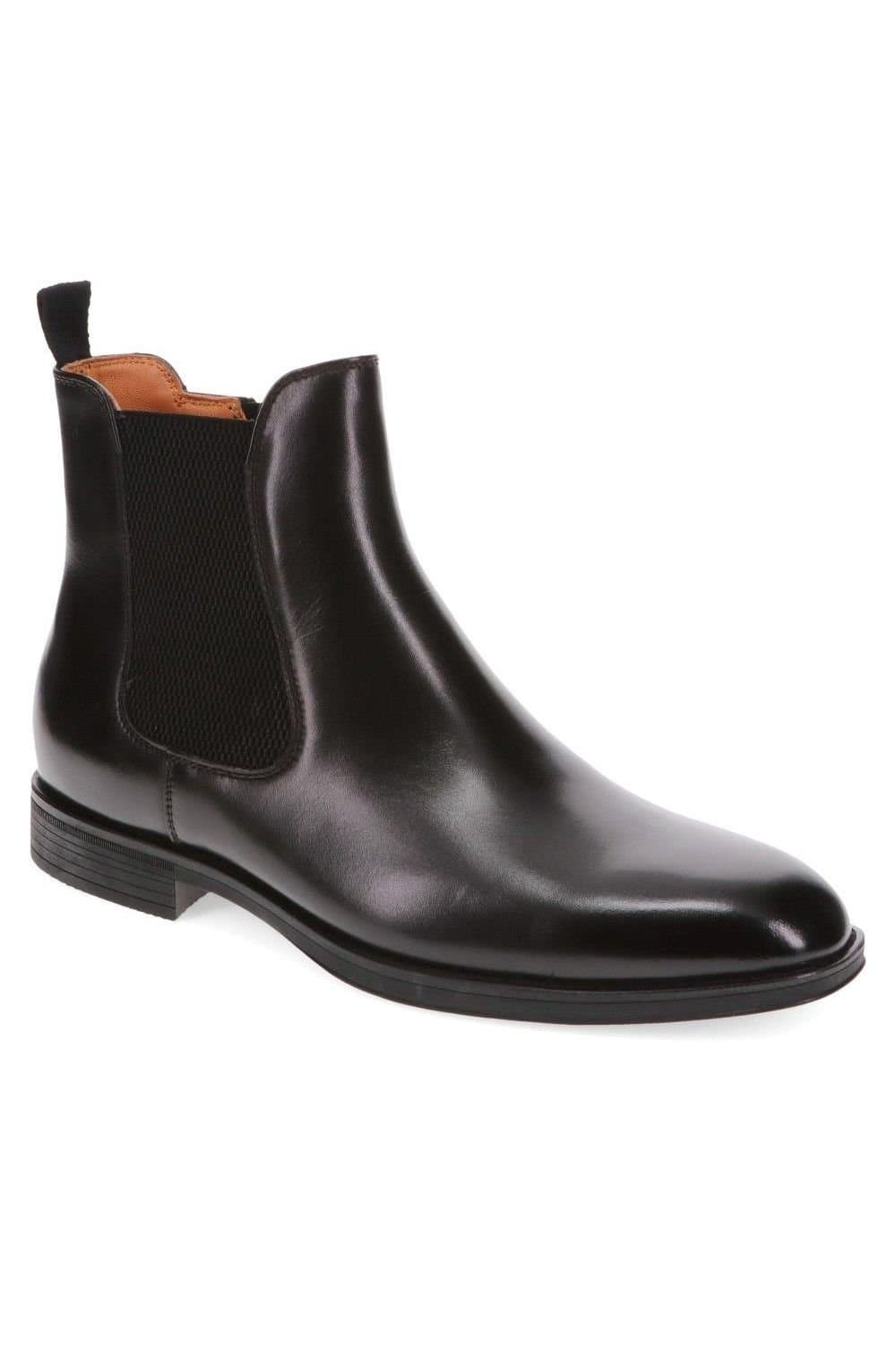 Jones Bootmaker Jones Bootmaker Men's Gibson Leather Chelsea Boots in Black