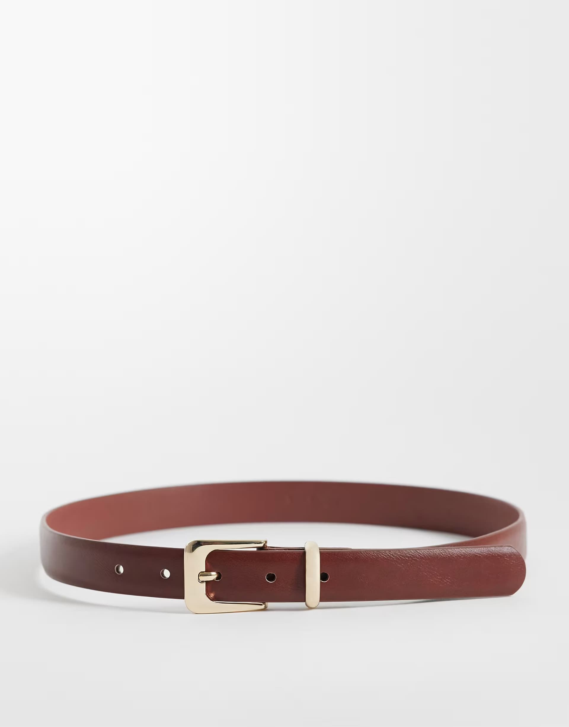 ASOS Mango faux leather classic belt in brown - HERO