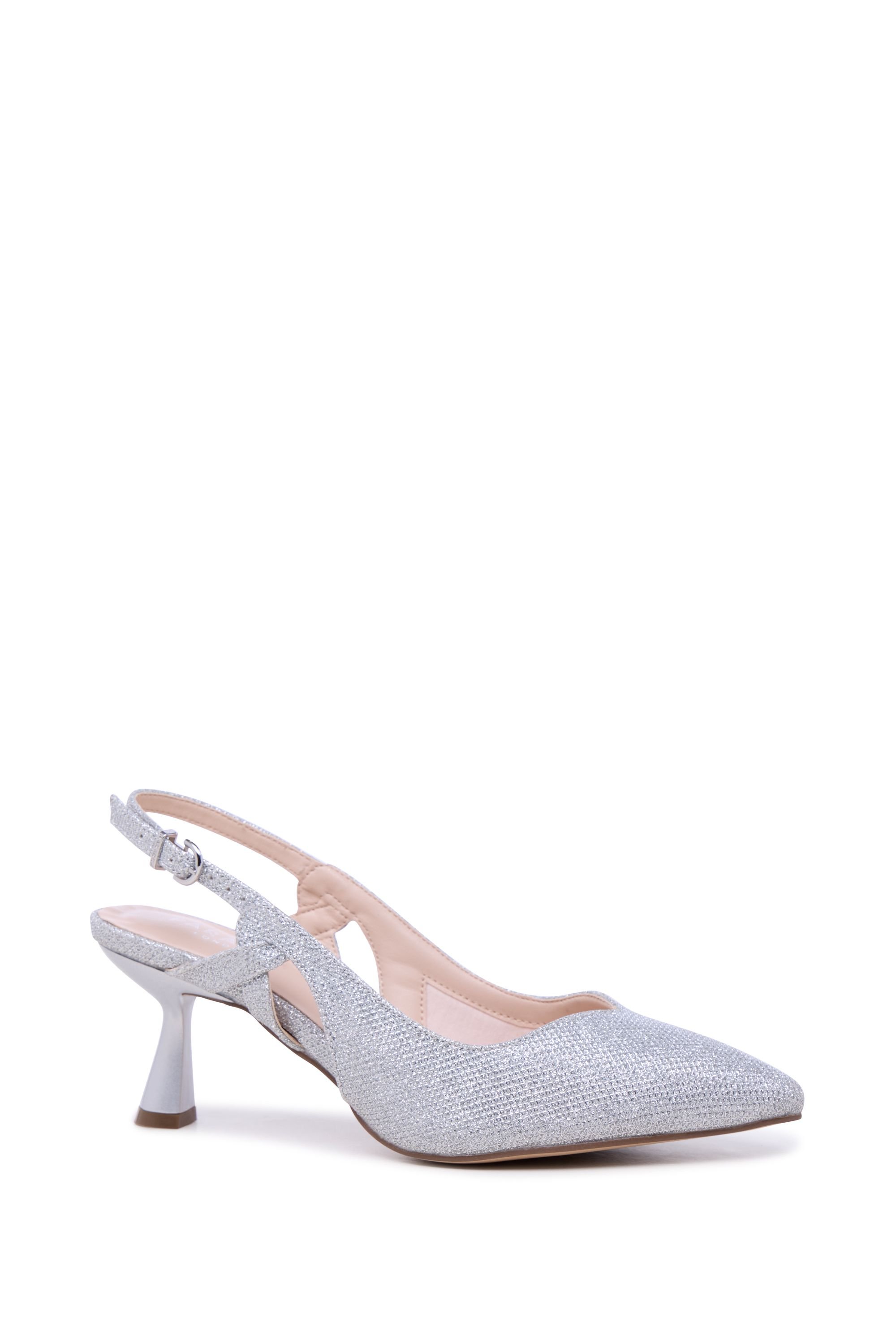 Paradox London Paradox London Women's Glamora' Wide Fit Slingback Heels in Silver - 2