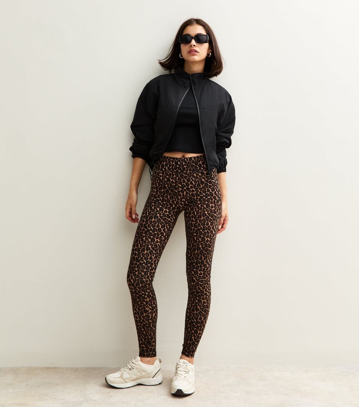 New Look Women's Brown Leopard Print High Waist Leggings New Look