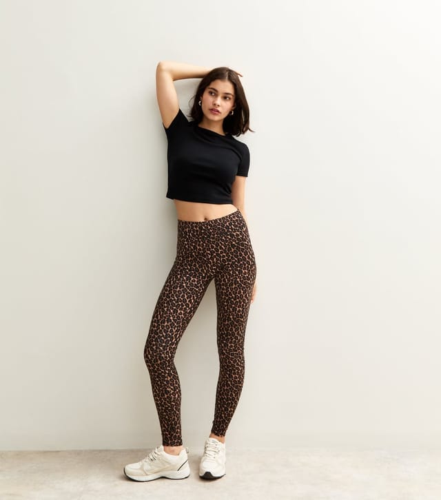New Look Women's Brown Leopard Print High Waist Leggings New Look - 3