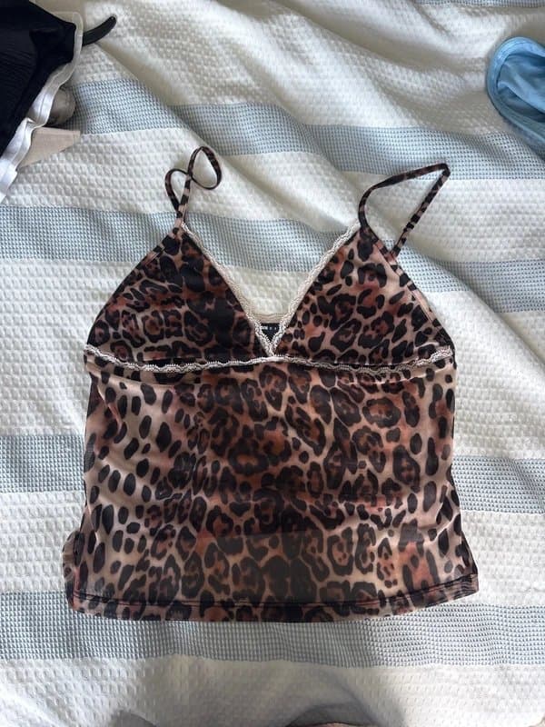 ASOS Design Mesh leopard print vest