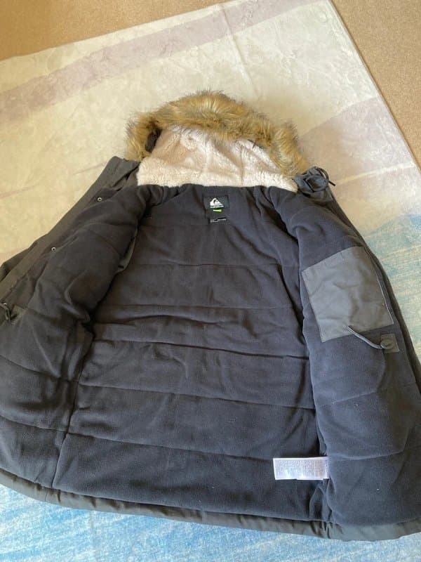 Quiksilver New Mens Quiksilver long trip fleece lined parka winter coat
