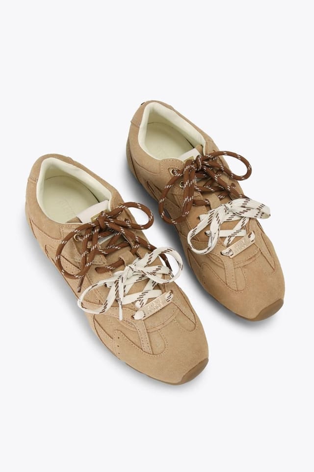 Steve Madden STEVE MADDEN Women's 'Aziel Beige' Suede Trainers in Beige - 2