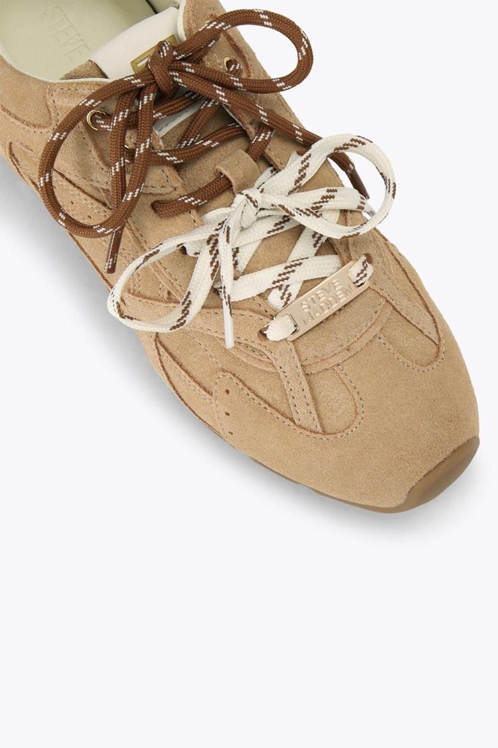 Steve Madden STEVE MADDEN Women's 'Aziel Beige' Suede Trainers in Beige - 4